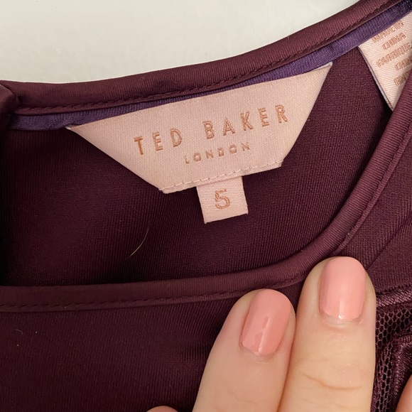 Ted Baker Burgundy Dress - Picture 5 of 6